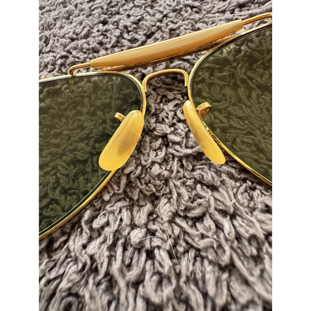 Vintage B&L Ray Ban Aviator Sunglasses  USA 62-14 etched lenses G-15